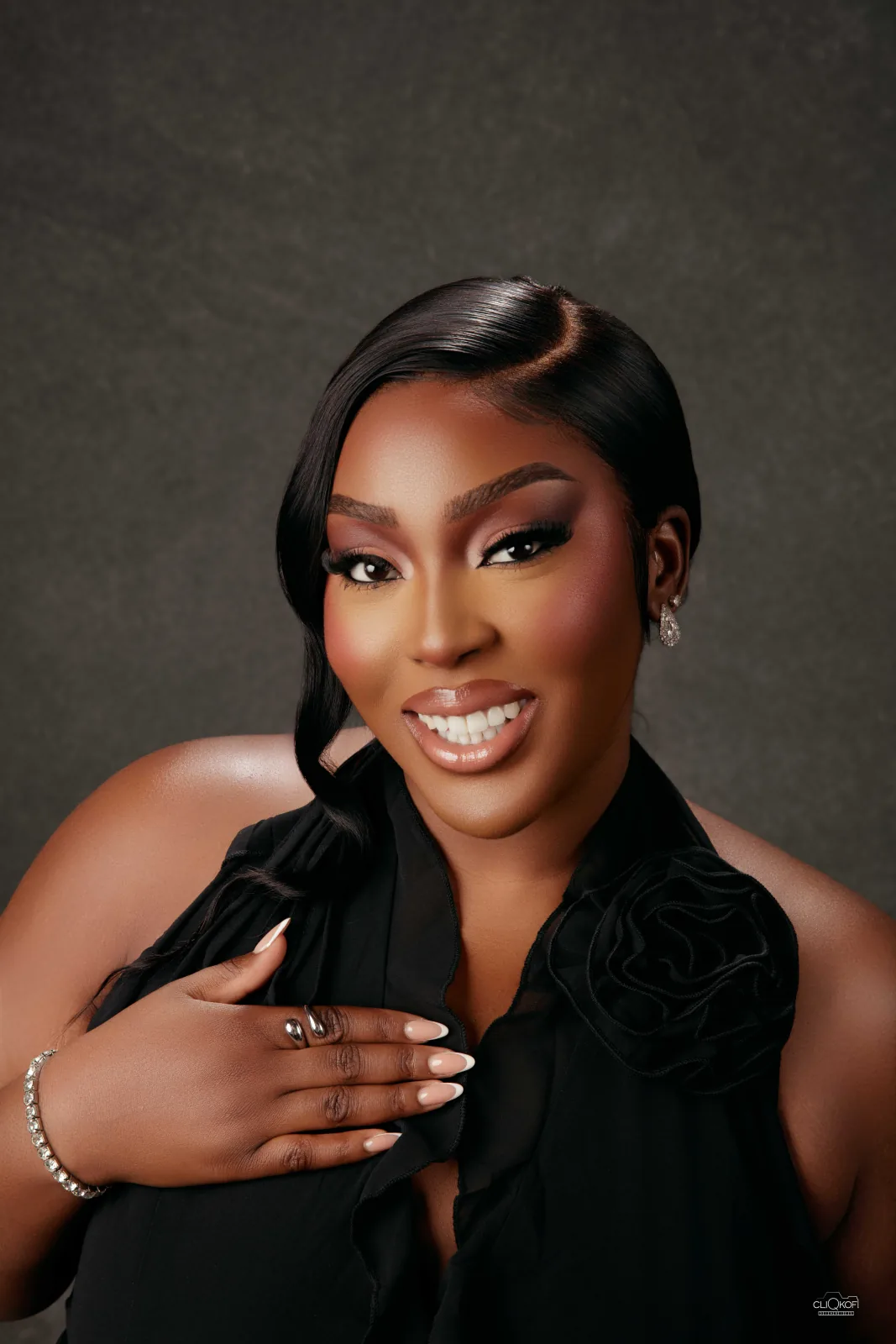 Full glam makeup portrait